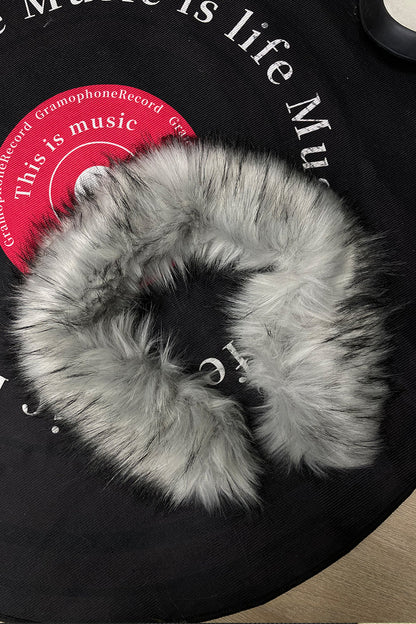 Snap Button Detachable Fake Fur Collar WN26719