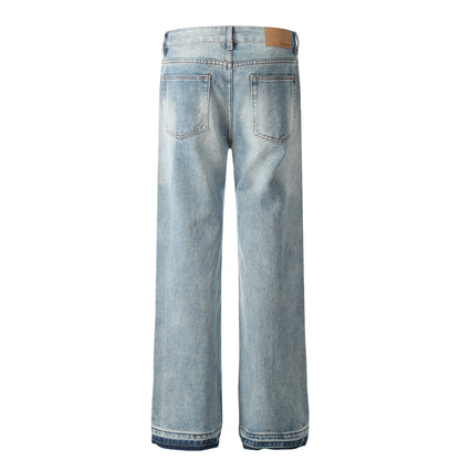 Letter Print Straight Denim Jeans WN26152