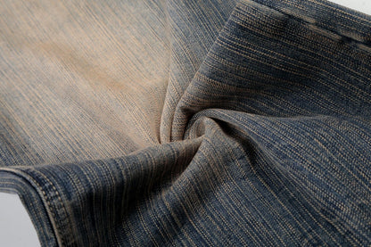 Washed Whisker Wide Leg Denim Jeans WN26132