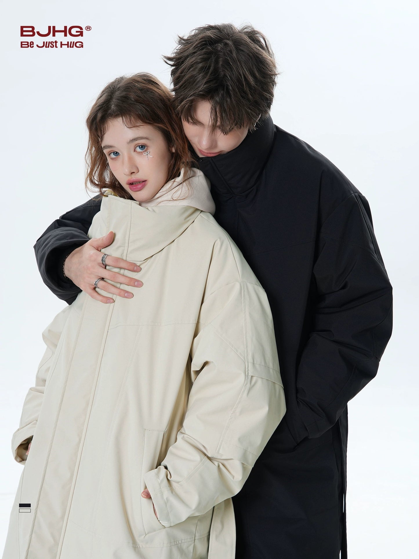 High-neck Oversize Belted Down Coat WN9811