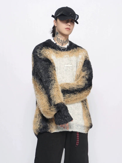 Oversize Shaggy Knit Sweater WN10937