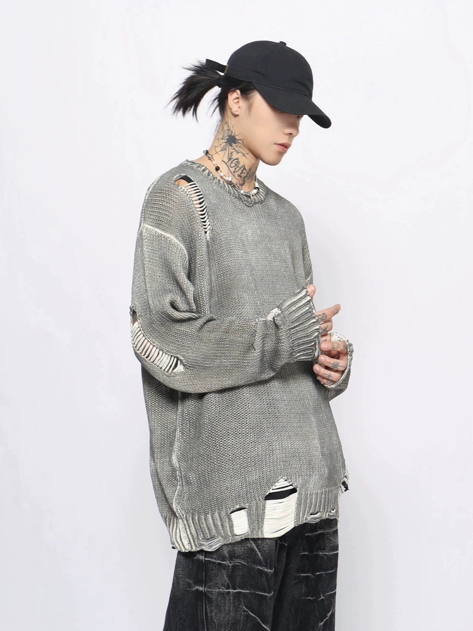 Damage Design Oversize Knit Sweater WN10920