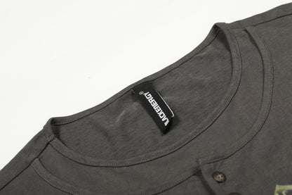 Oversize Fake Layered Long Sleeve T-Shirt WN25466