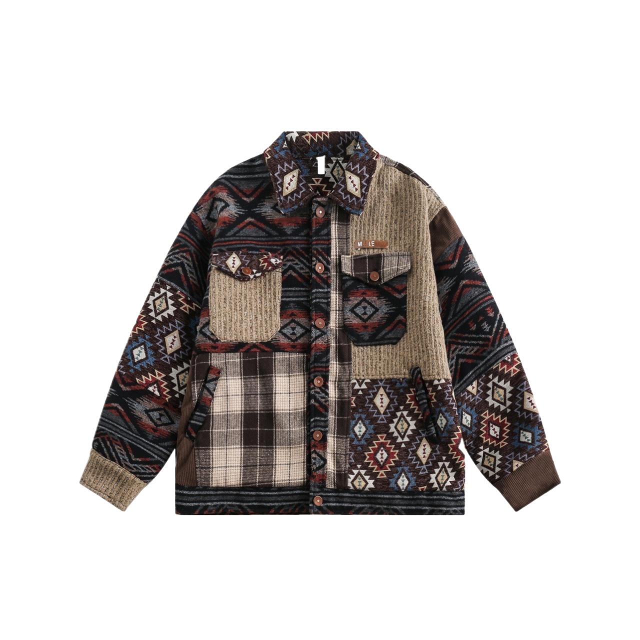 Maillard Style Patchwork Jacket WN8409