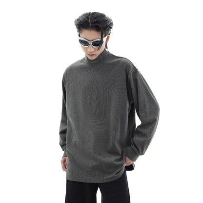 Half High-Neck Long Sleeve T-Shirt WN10316