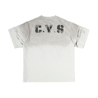 Washed Number Print Short Sleeve T-Shirt WN25385