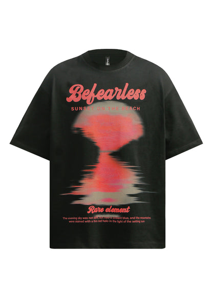 Graphic Letter Print Short Sleeve T-Shirt WN26177