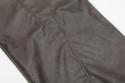 PU Leather Wide-Leg Pants WN15022