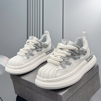 Platform Shell Toe Mesh Lace-Up Sneakers WN24832