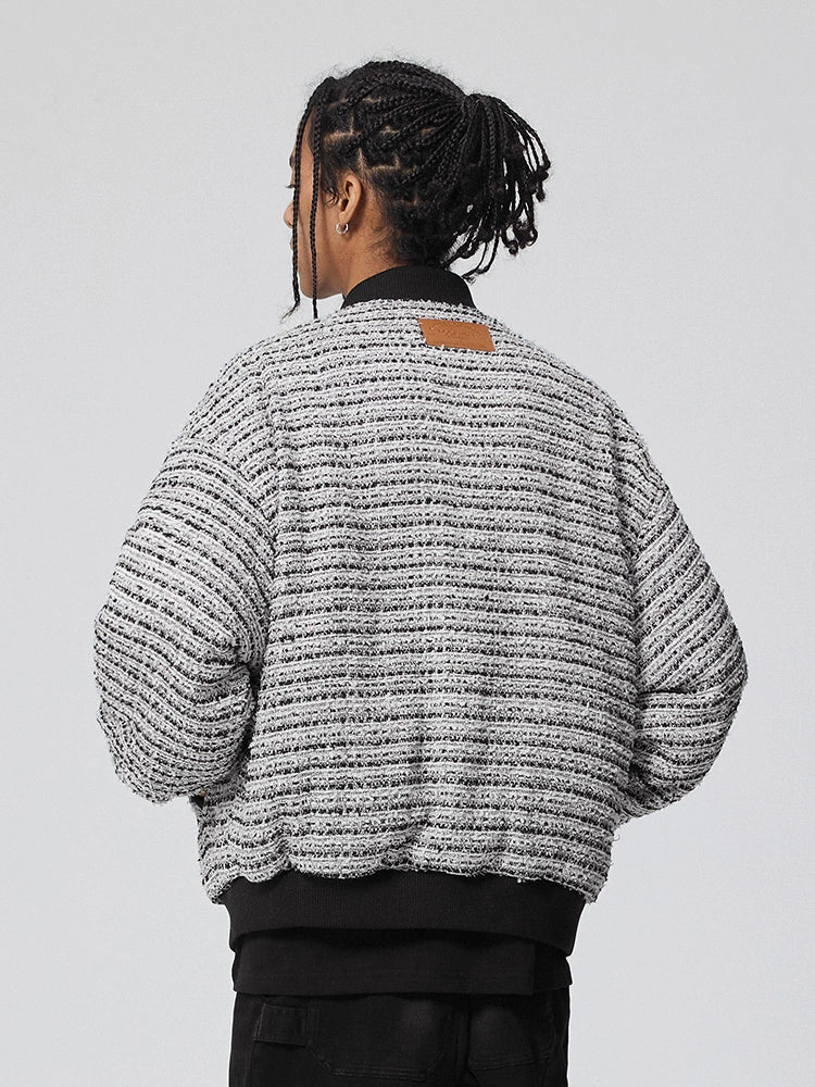 Reversible Suede Tweed Zipper Jacket WN17815