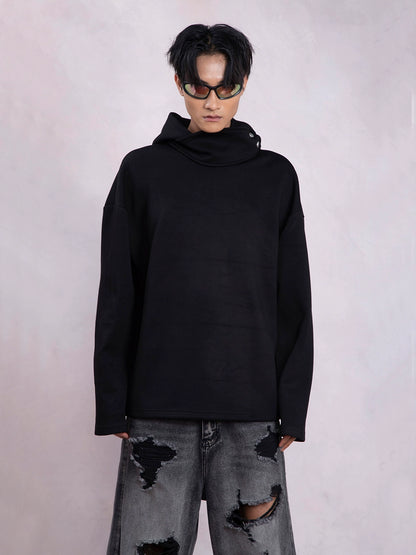 High-neck Oversize Pullover Hoodie WN9331