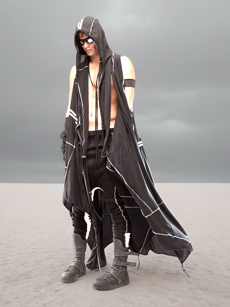 Asymmetric Colorblock Panel Slim Pants WN21979