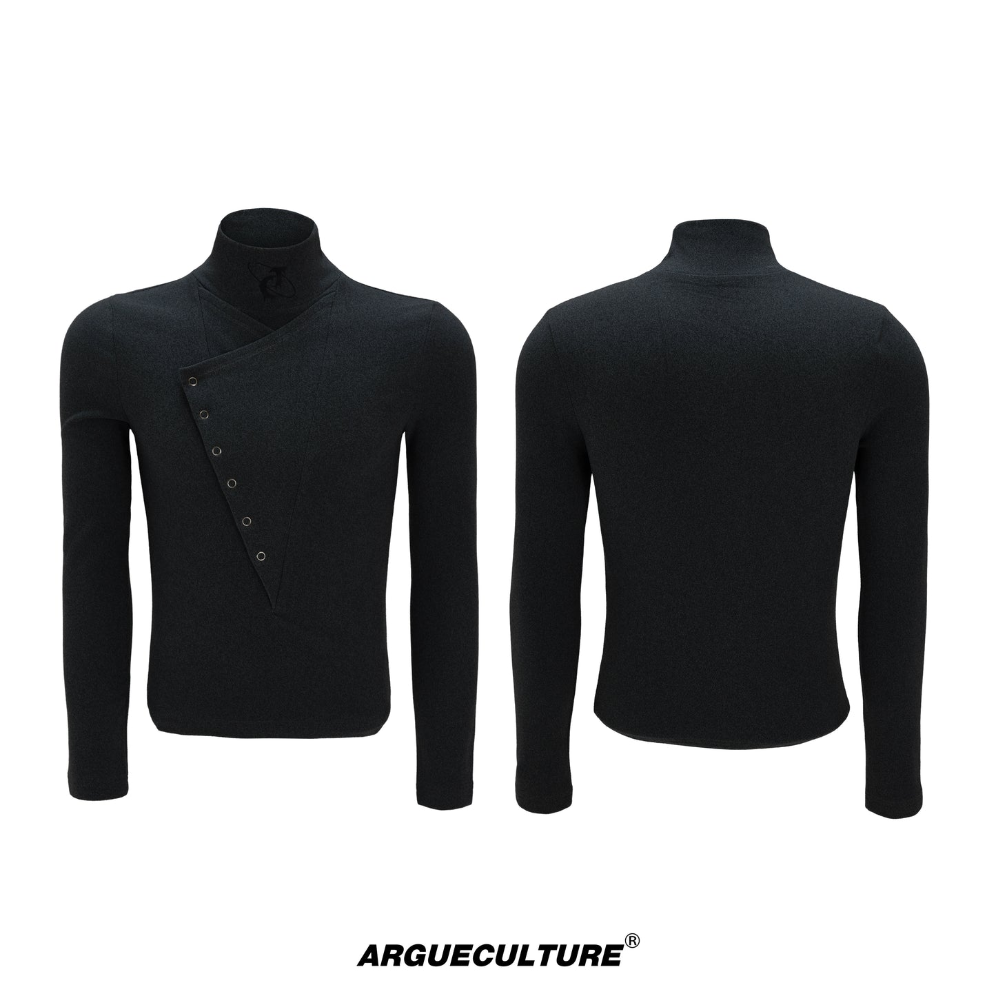 High-Neck Splice Thermal Long Sleeve T-Shirt WN22597