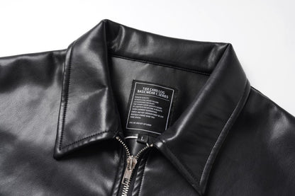 Pocket Detail Zipper PU Leather Jacket WN28054