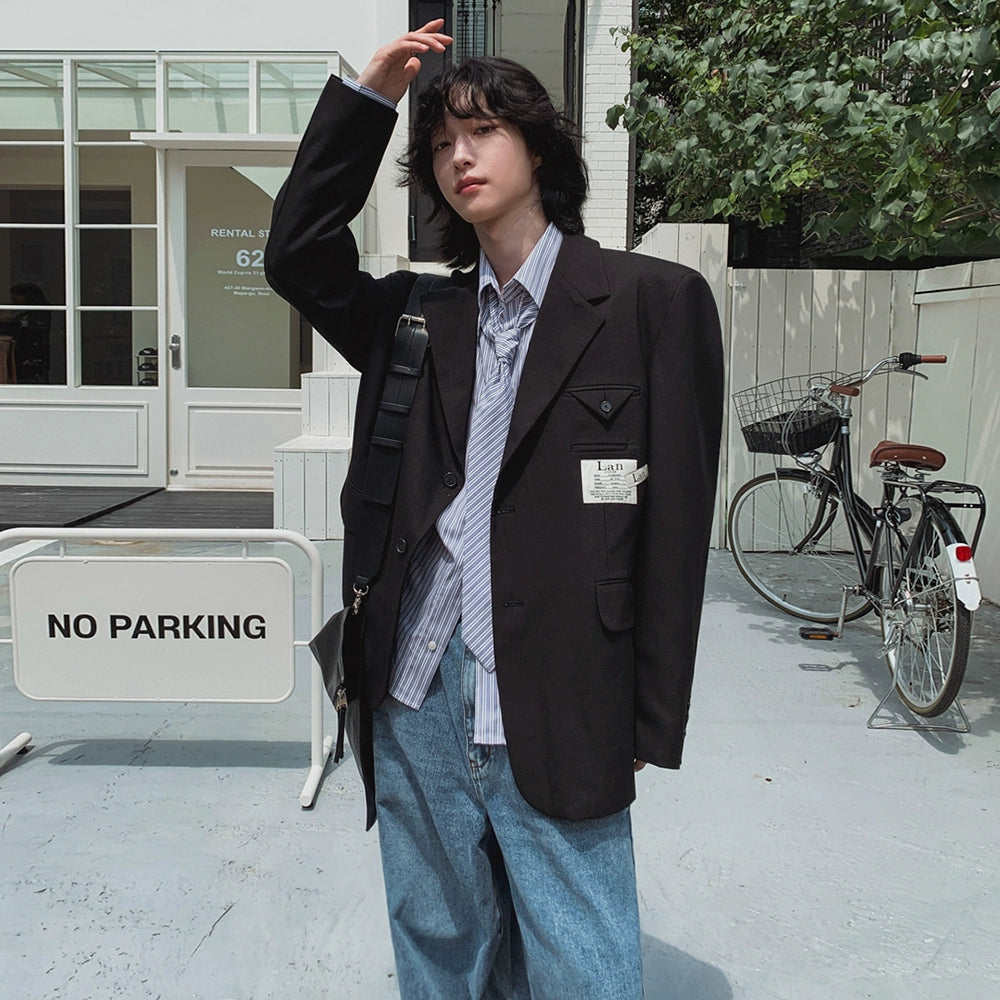 Patch Embroidery Design Tailored Jacket WN20240