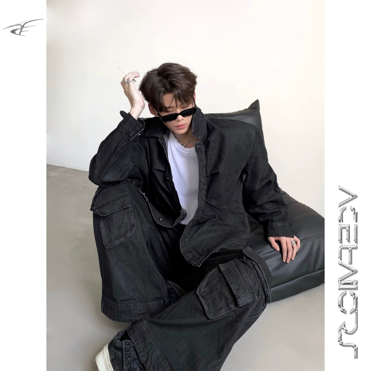 Pleats Washed Denim Jacket WN21956