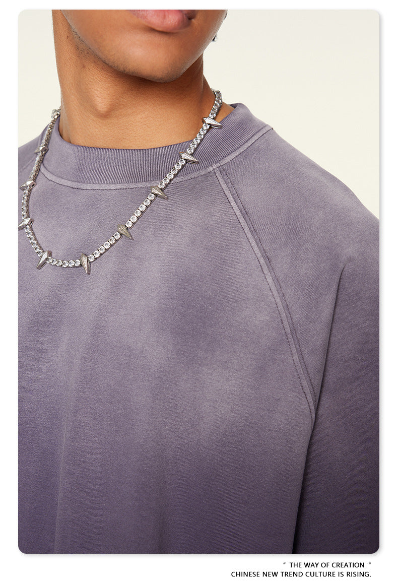 Washed Gradient Raglan Sleeve T-Shirt WN6065