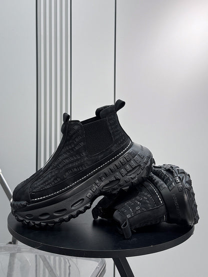 Embroidery Side Gore Chunky Sole Sneakers WN24590