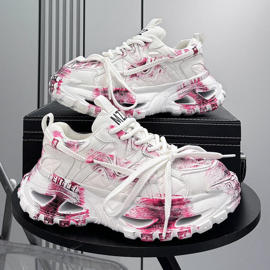 Paint Splash Air Sole Chunky Sole Sneakers WN24648