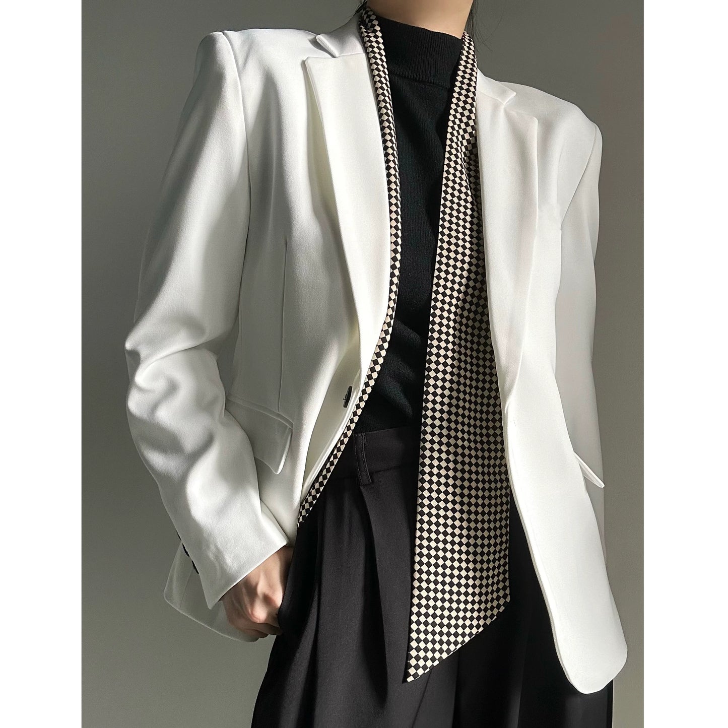 Checkered Stripes Scarf WN19669