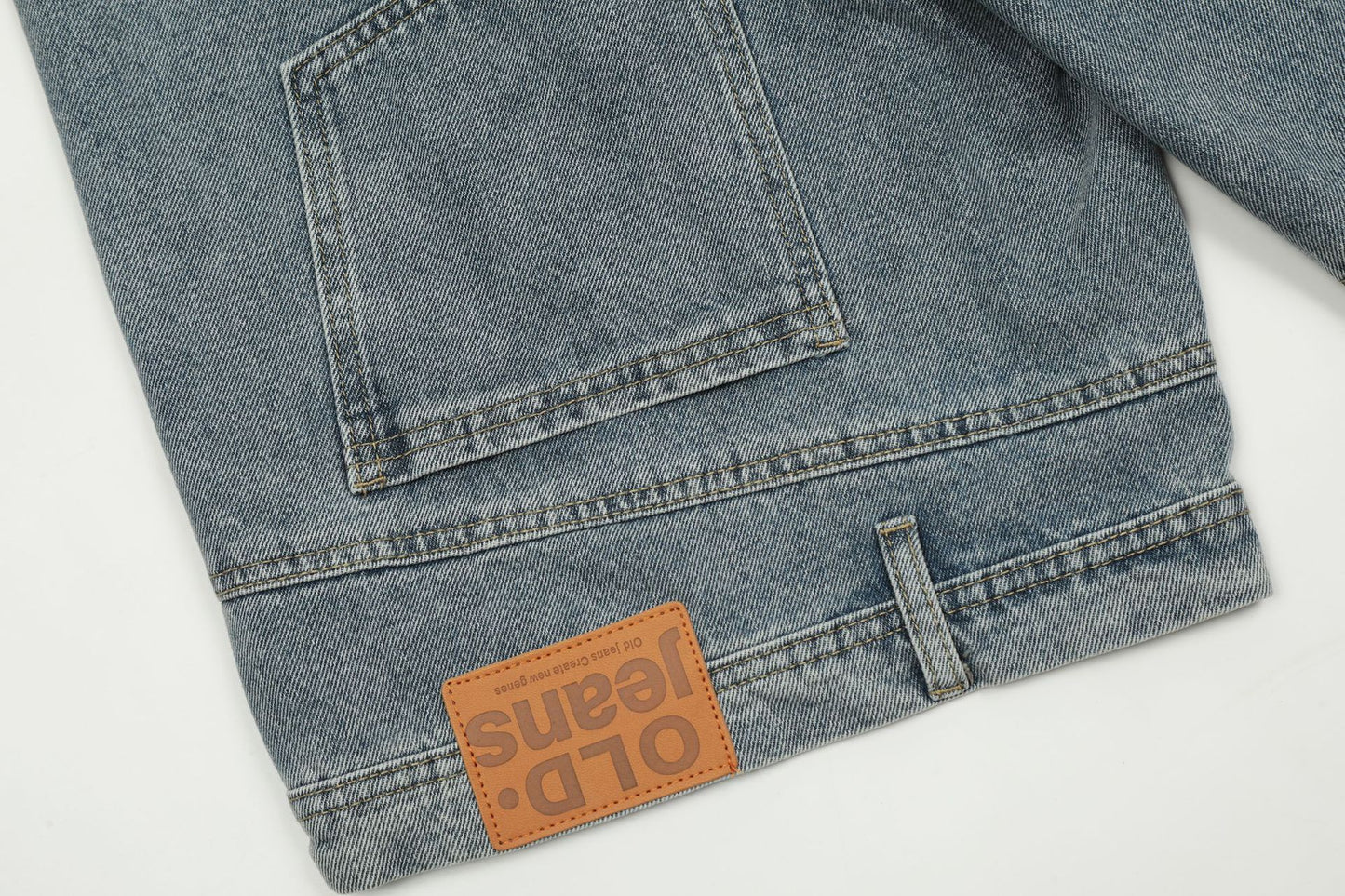 Washed Deconstruction Wide Leg Denim Half Jeans WN26112
