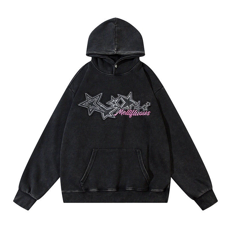 Embroidery Letters Heavyweight Hoodie WN8396