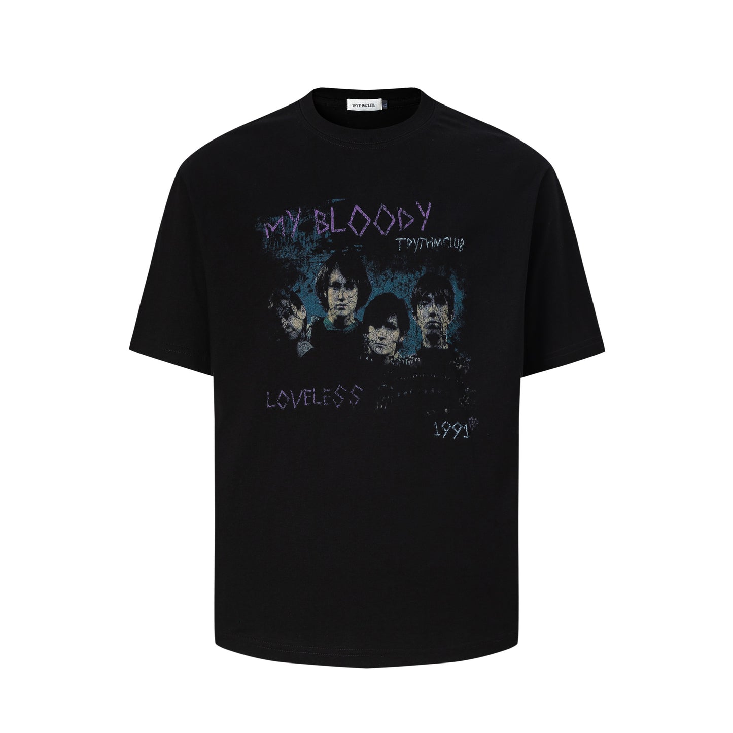 Abstract Graphic Print Oversize Short Sleeve T-Shirt WN25859