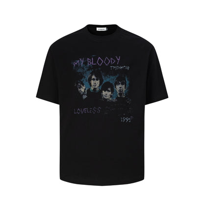 Abstract Graphic Print Oversize Short Sleeve T-Shirt WN25859