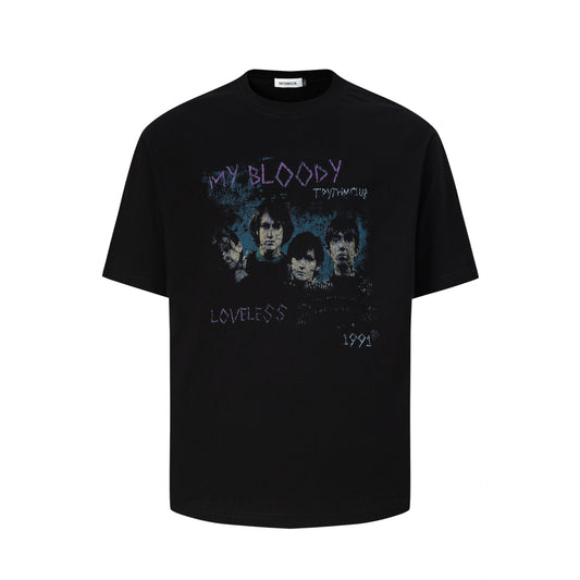 Abstract Graphic Print Oversize Short Sleeve T-Shirt WN25859