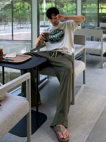 Letter Print Oversize Short Sleeve T-Shirt WN20258