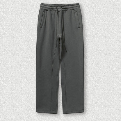 Cropped Sporty Zipper Hoodie & Sweat Jogger Pants & Straight-Leg Sweatpants Setup WN23116