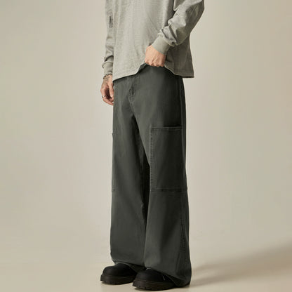 Washed Wide Leg Cargo Pants WN8965