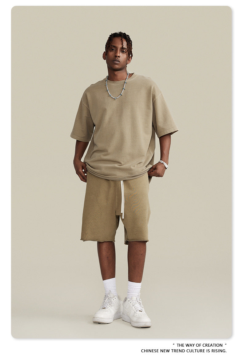 Water Washed Heavyweight Oversize Short Sleeve T-Shirt WN6077