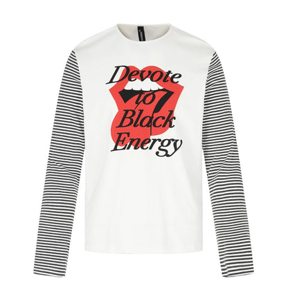 Stripe Graphic Print Long Sleeve T-Shirt WN27798