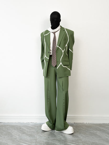 Plain Color Straight Leg Trousers WN23610