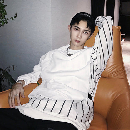 Fake Layered Pullover Sweatshirt WN25070