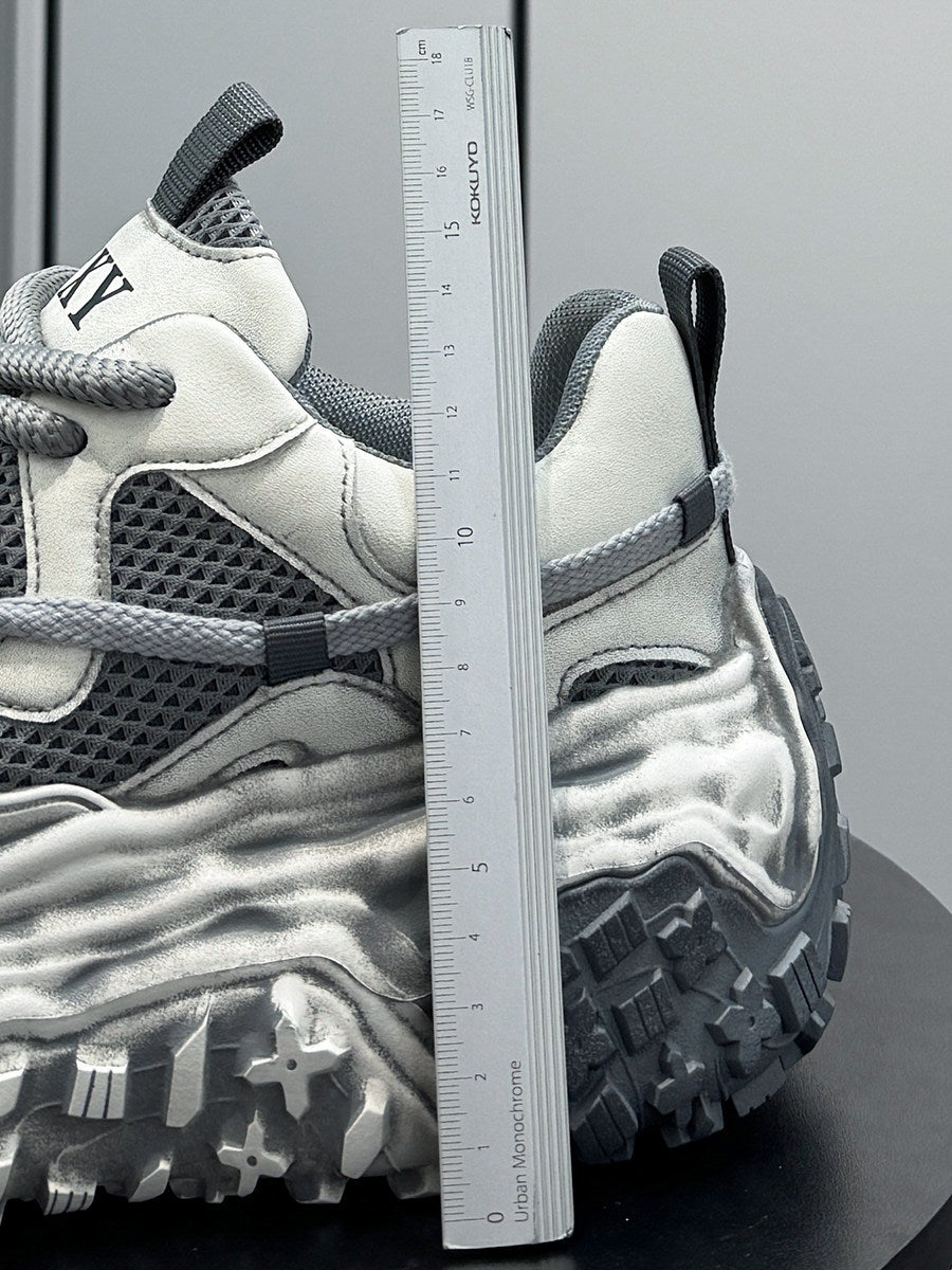 Mesh Platform Chunky Sole Sneakers WN24625