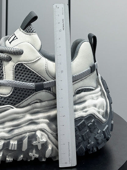 Mesh Platform Chunky Sole Sneakers WN24625