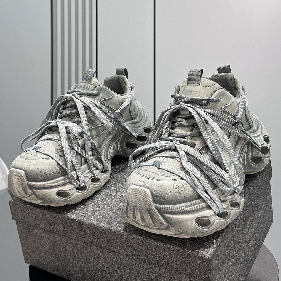 Metallic Rope Lace Chunky Sole Sneakers WN24639