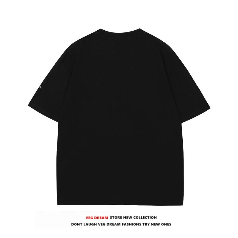 Oversize Print Short-sleeve T-shirt WN5498