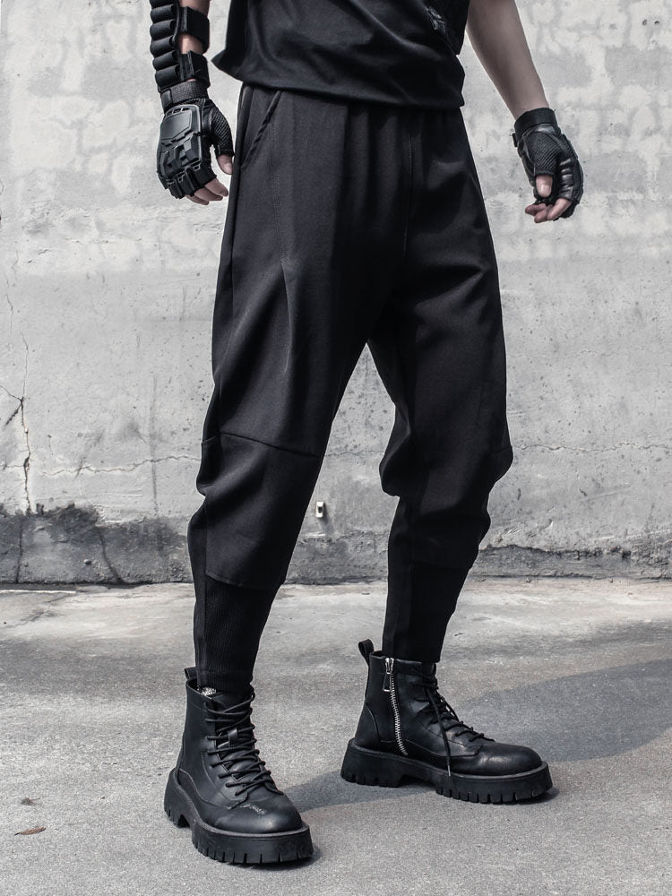 Draped Tapered Cropped Harem Pants WN22523