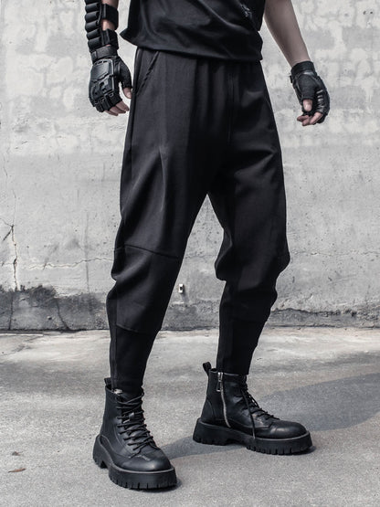 Draped Tapered Cropped Harem Pants WN22523