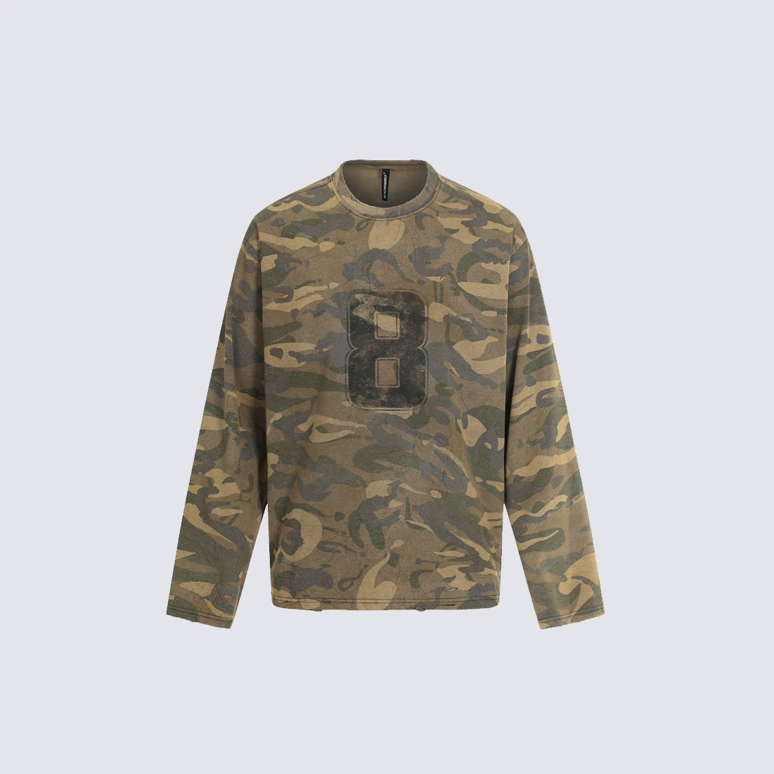 Camouflage Oversize Long Sleeve T-shirt WN28085