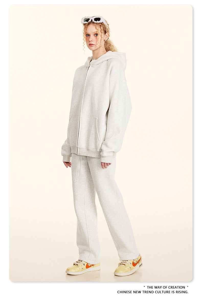Oversize Zipper Hoodie & Pants Setup WN9959-K