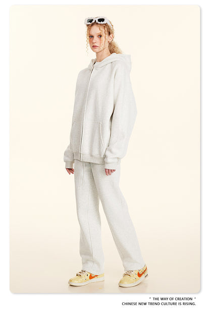 Oversize Zipper Hoodie & Pants Setup WN9959-K