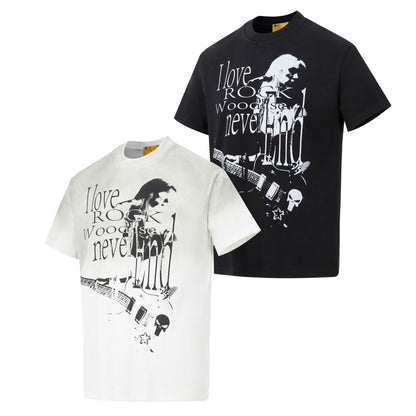 Figure Print Oversize Short Sleeve T-Shirt WN25861