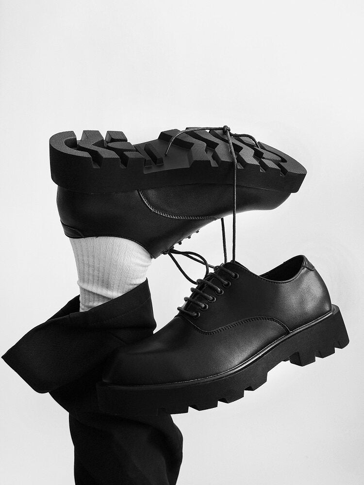 Chunky Platform Square Toe Lace-Up Shoes WN24554 – WONDER NOAH