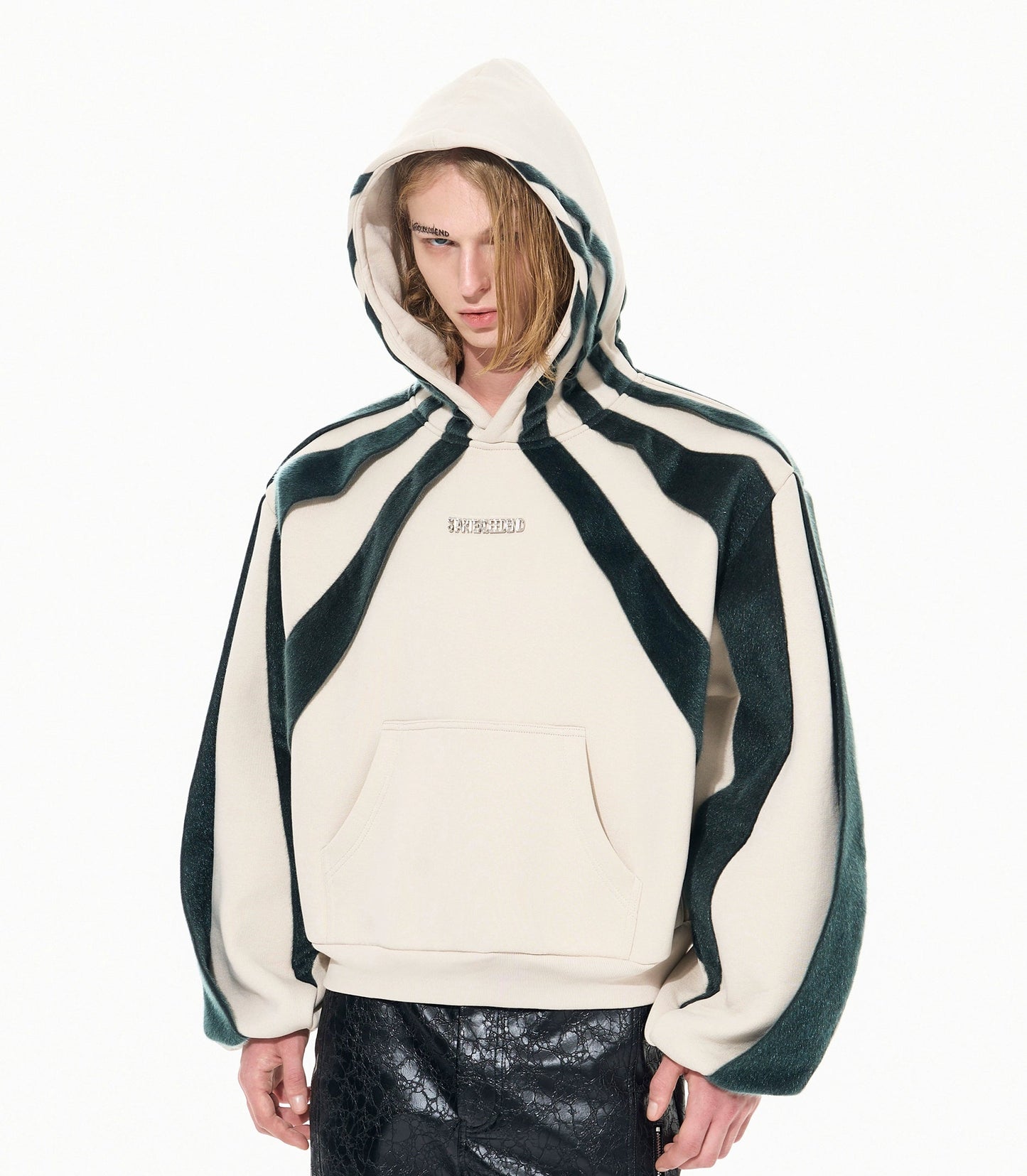 Two Mix Color Design Fleece Hoodie WN22650