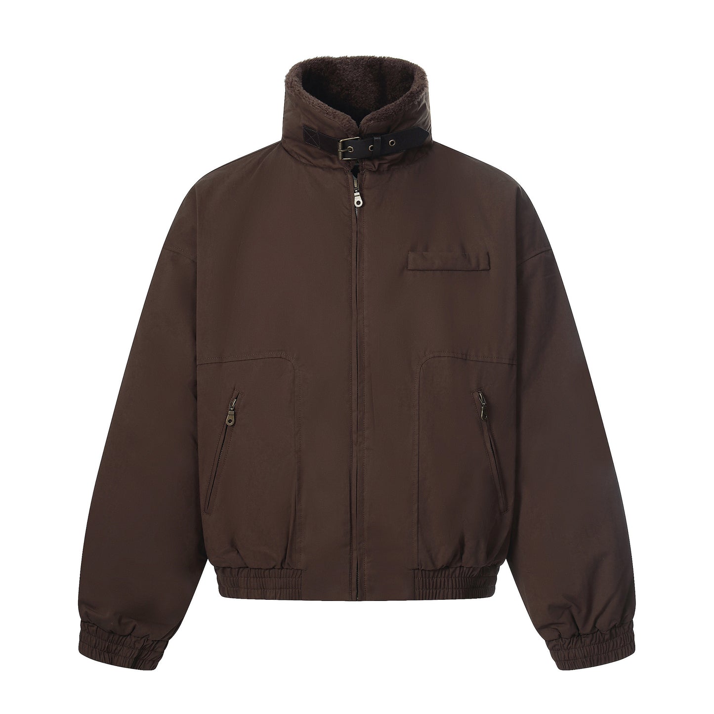 High-Neck Belted Jacket WN21857