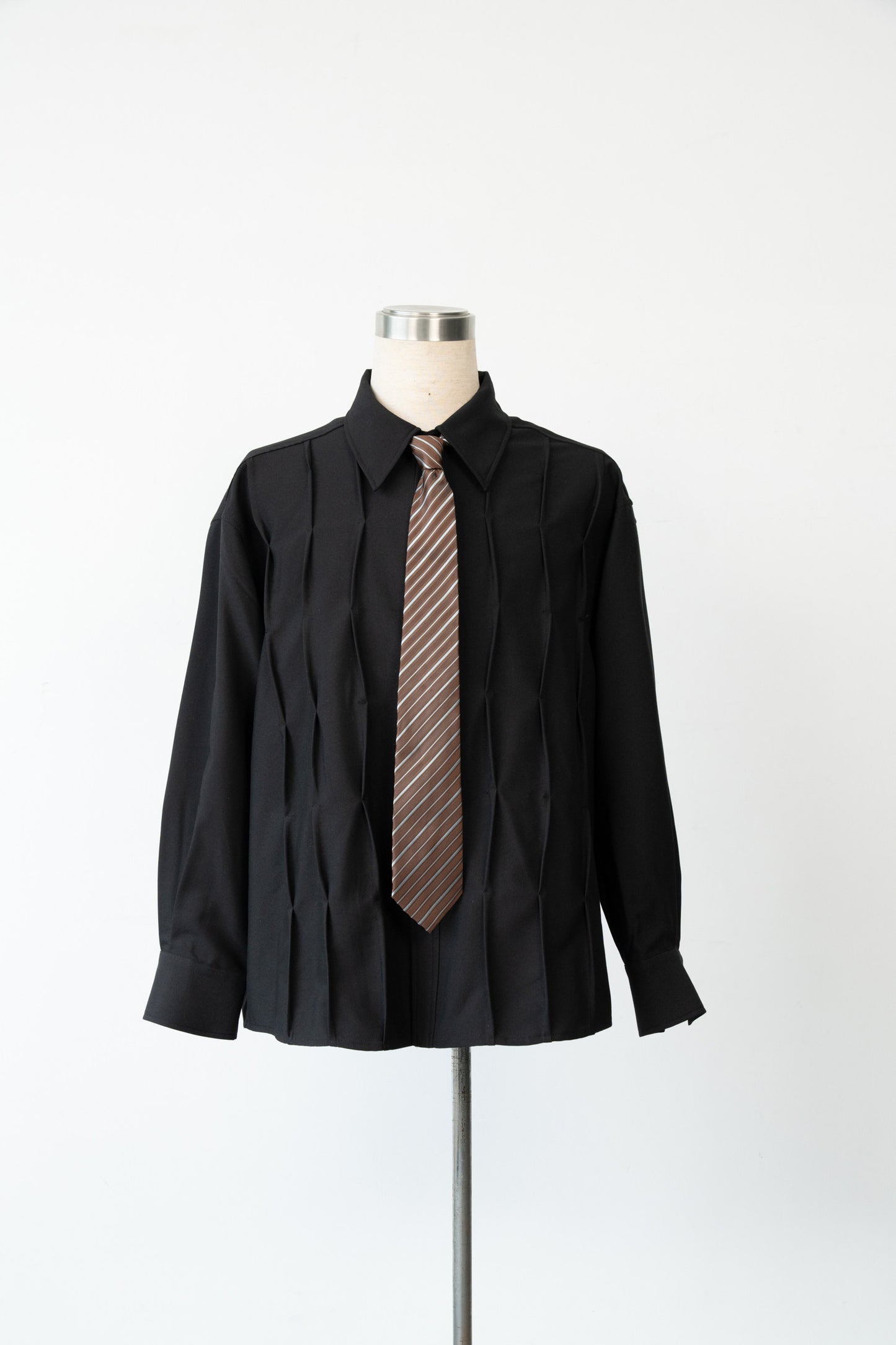 Pleats Texture Design Long Sleeve Shirt WN23612